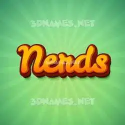 nerds in Green Rays style - 3D name wallpaper