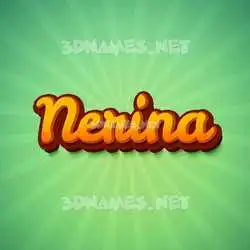 nerina in Green Rays style - 3D name wallpaper