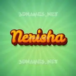 nerisha in Green Rays style - 3D name wallpaper