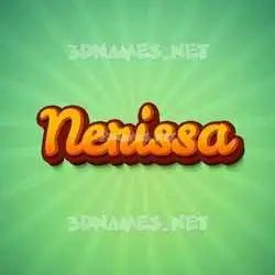 nerissa in Green Rays style - 3D name wallpaper