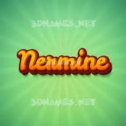 nermine in Green Rays style - 3D name wallpaper