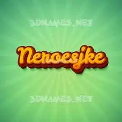 neroesjke in Green Rays style - 3D name wallpaper
