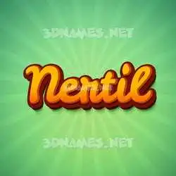 nertil in Green Rays style - 3D name wallpaper