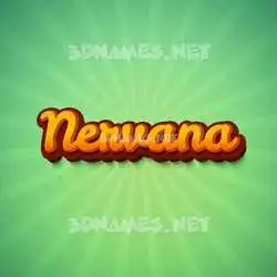 nervana in Green Rays style - 3D name wallpaper
