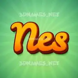 nes in Green Rays style - 3D name wallpaper