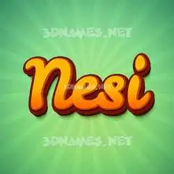nesi in Green Rays style - 3D name wallpaper