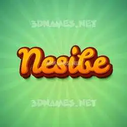 nesibe in Green Rays style - 3D name wallpaper