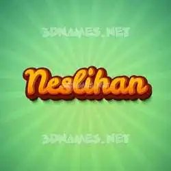 neslihan in Green Rays style - 3D name wallpaper