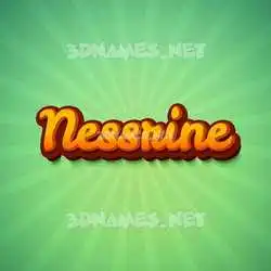 nessrine in Green Rays style - 3D name wallpaper
