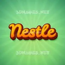nestle in Green Rays style - 3D name wallpaper