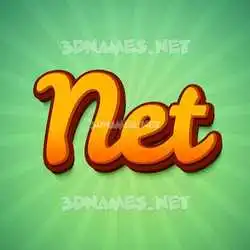 net in Green Rays style - 3D name wallpaper