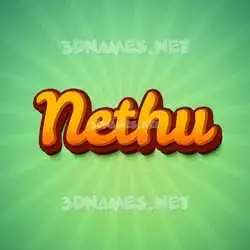 nethu in Green Rays style - 3D name wallpaper