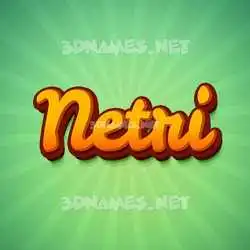 netri in Green Rays style - 3D name wallpaper