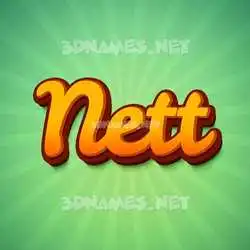 nett in Green Rays style - 3D name wallpaper