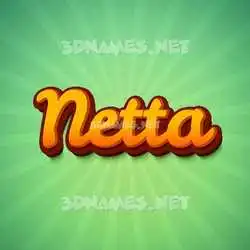 netta in Green Rays style - 3D name wallpaper