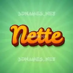 nette in Green Rays style - 3D name wallpaper