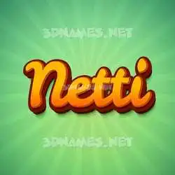 netti in Green Rays style - 3D name wallpaper
