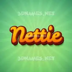 nettie in Green Rays style - 3D name wallpaper
