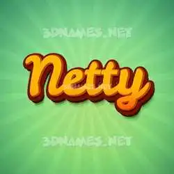 netty in Green Rays style - 3D name wallpaper