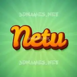 netu in Green Rays style - 3D name wallpaper