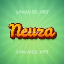neuza in Green Rays style - 3D name wallpaper