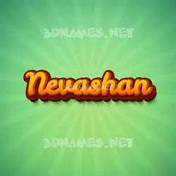 nevashan in Green Rays style - 3D name wallpaper