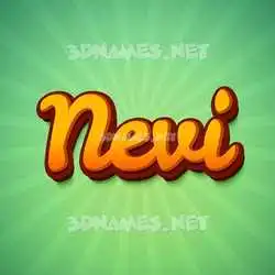 nevi in Green Rays style - 3D name wallpaper