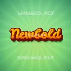 newbold in Green Rays style - 3D name wallpaper