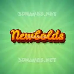 newbolds in Green Rays style - 3D name wallpaper