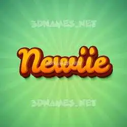 newiie in Green Rays style - 3D name wallpaper