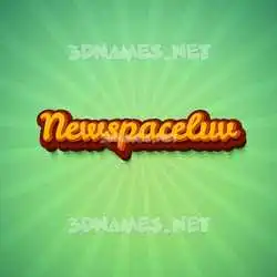 newspaceluv in Green Rays style - 3D name wallpaper