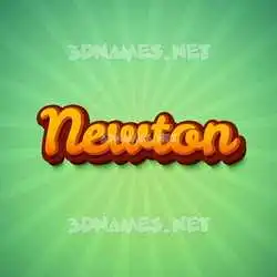 newton in Green Rays style - 3D name wallpaper
