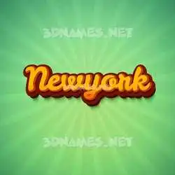 newyork in Green Rays style - 3D name wallpaper