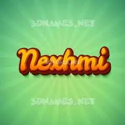 nexhmi in Green Rays style - 3D name wallpaper
