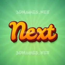 next in Green Rays style - 3D name wallpaper