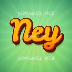 ney in Green Rays style - 3D name wallpaper
