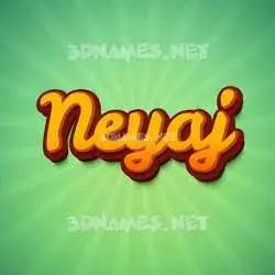 neyaj in Green Rays style - 3D name wallpaper