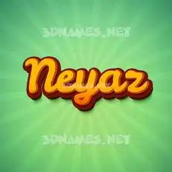 neyaz in Green Rays style - 3D name wallpaper