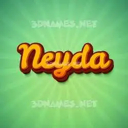 neyda in Green Rays style - 3D name wallpaper