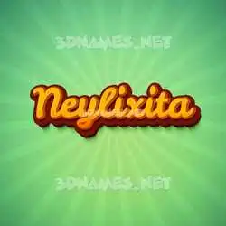 neylixita in Green Rays style - 3D name wallpaper