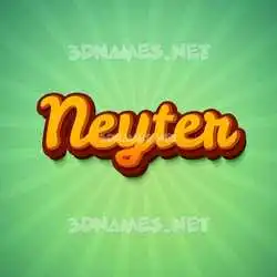 neyter in Green Rays style - 3D name wallpaper