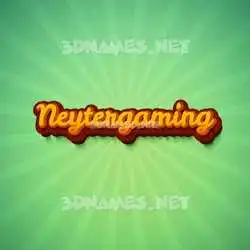 neytergaming in Green Rays style - 3D name wallpaper