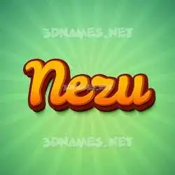 nezu in Green Rays style - 3D name wallpaper