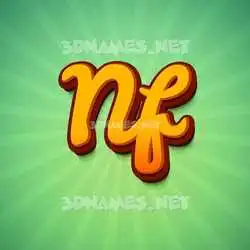 nf in Green Rays style - 3D name wallpaper