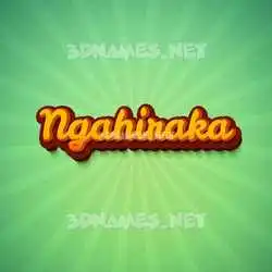 ngahiraka in Green Rays style - 3D name wallpaper
