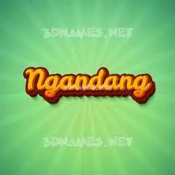 ngandang in Green Rays style - 3D name wallpaper