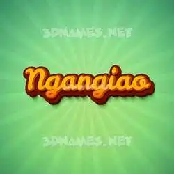 ngangiao in Green Rays style - 3D name wallpaper