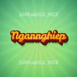 ngannghiep in Green Rays style - 3D name wallpaper