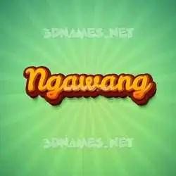 ngawang in Green Rays style - 3D name wallpaper