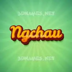 ngchau in Green Rays style - 3D name wallpaper